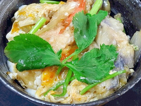 残り物の天ぷらで☆　「柳川風天とじ丼」